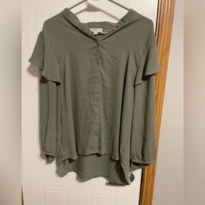 Loft olive blouse